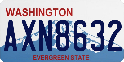 WA license plate AXN8632