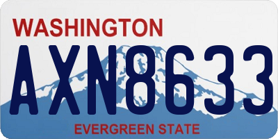 WA license plate AXN8633