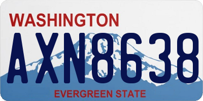 WA license plate AXN8638