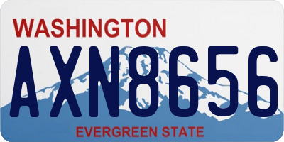 WA license plate AXN8656