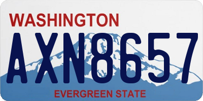 WA license plate AXN8657