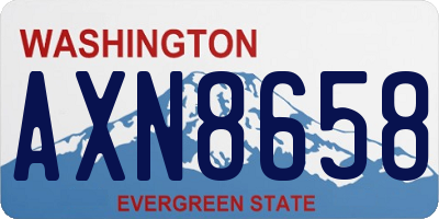 WA license plate AXN8658