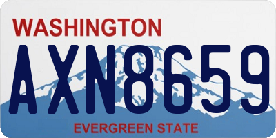 WA license plate AXN8659