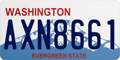 WA license plate AXN8661