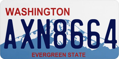 WA license plate AXN8664