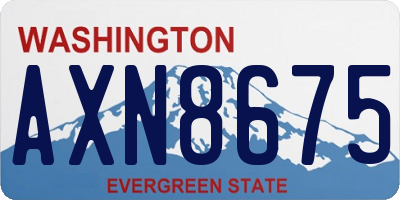WA license plate AXN8675