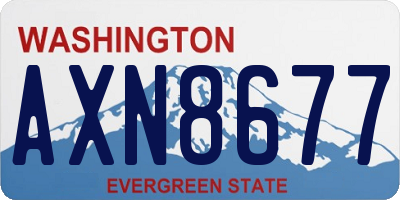 WA license plate AXN8677