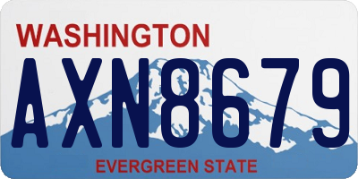 WA license plate AXN8679