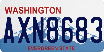 WA license plate AXN8683