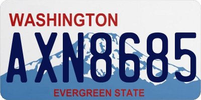 WA license plate AXN8685
