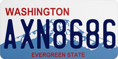 WA license plate AXN8686