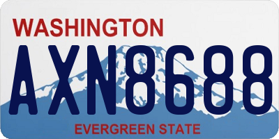 WA license plate AXN8688