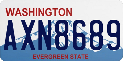WA license plate AXN8689