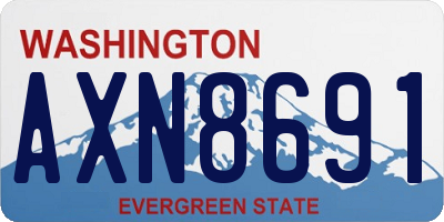 WA license plate AXN8691