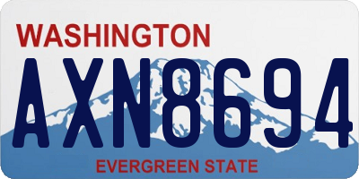 WA license plate AXN8694