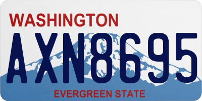 WA license plate AXN8695