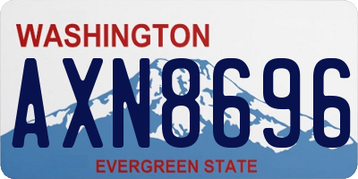 WA license plate AXN8696
