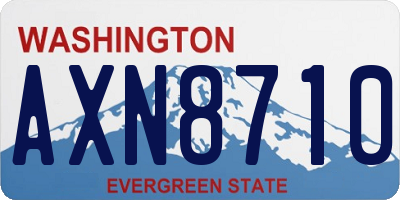 WA license plate AXN8710