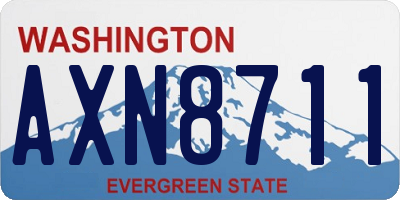 WA license plate AXN8711