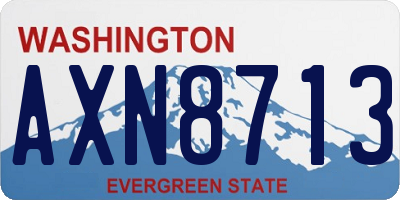 WA license plate AXN8713