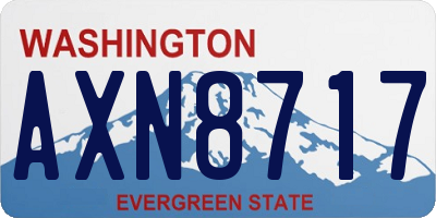 WA license plate AXN8717