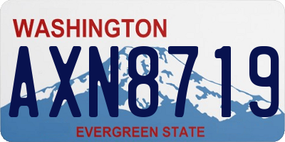 WA license plate AXN8719