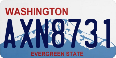 WA license plate AXN8731