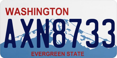WA license plate AXN8733