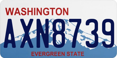 WA license plate AXN8739