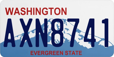 WA license plate AXN8741