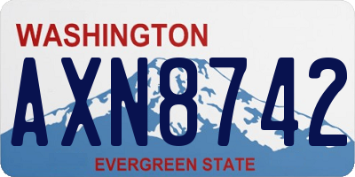 WA license plate AXN8742