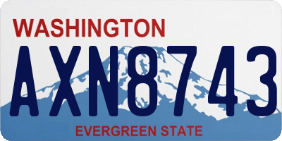 WA license plate AXN8743