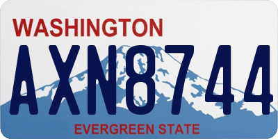 WA license plate AXN8744
