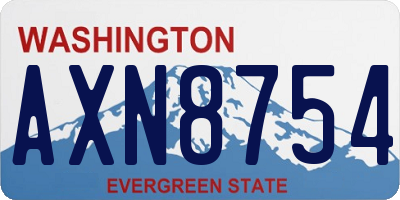 WA license plate AXN8754