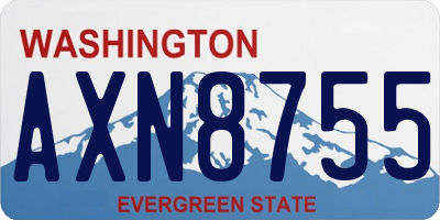 WA license plate AXN8755