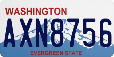 WA license plate AXN8756