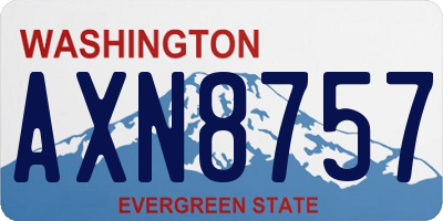 WA license plate AXN8757