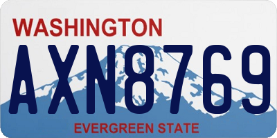 WA license plate AXN8769