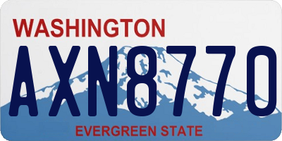 WA license plate AXN8770