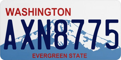 WA license plate AXN8775