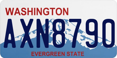 WA license plate AXN8790