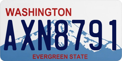 WA license plate AXN8791