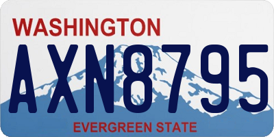 WA license plate AXN8795