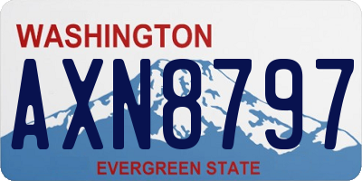 WA license plate AXN8797