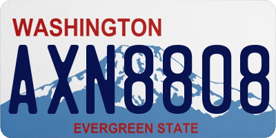 WA license plate AXN8808