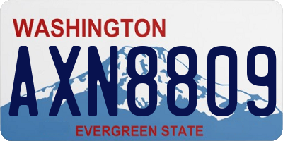 WA license plate AXN8809