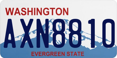 WA license plate AXN8810