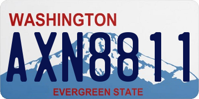 WA license plate AXN8811