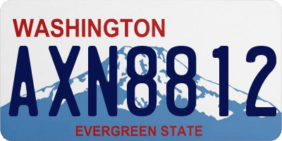 WA license plate AXN8812