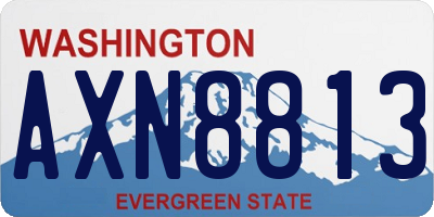 WA license plate AXN8813
